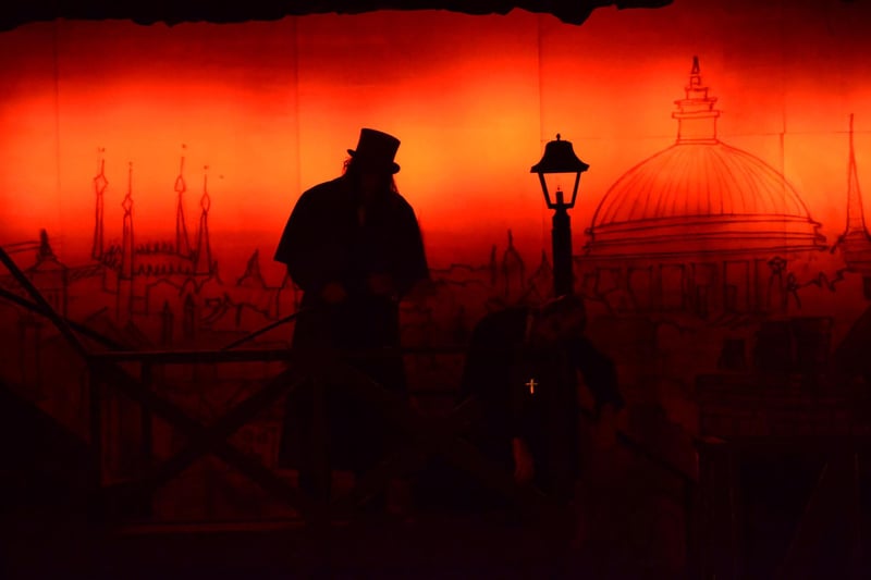Silhouette of T Eric Hart as Hyde in Jekyll & Hyde