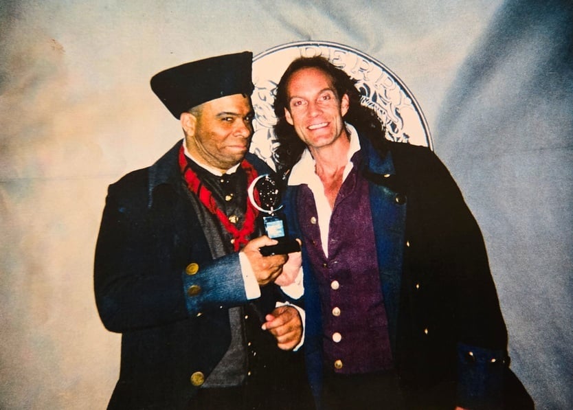 T. Eric Hart backstage at the Tony's